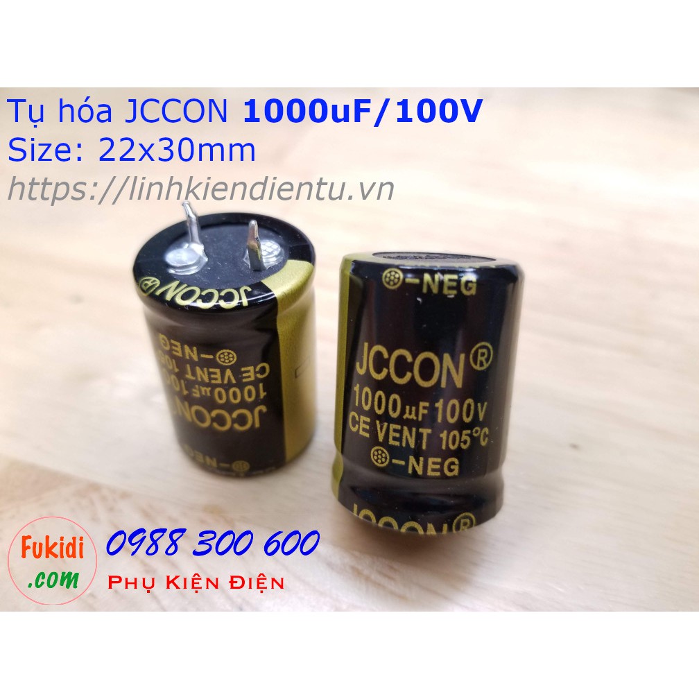 Tụ hóa JCCON 1000uF 100V size 22x30mm | BigBuy360 - bigbuy360.vn