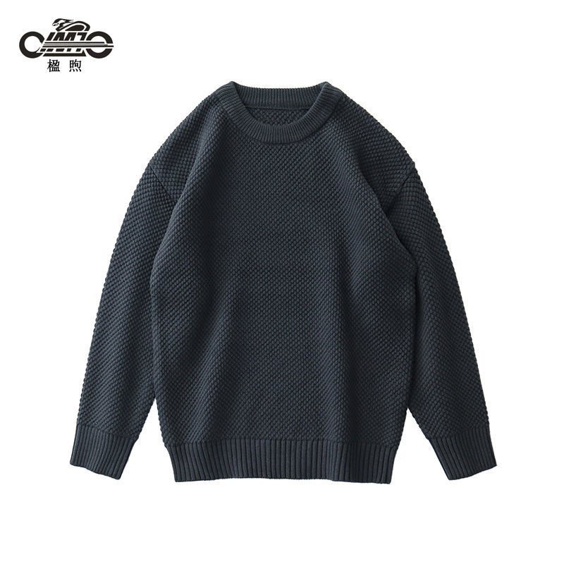Áo Sweater Dệt Kim Dáng Rộng Cổ Tròn Họa Tiết Quả Dứa Phong Cách Nhật Bản Thời Trang Thu Đông Mới Cho Nam