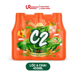 Trà xanh C2 hương đào lốc 6 chai