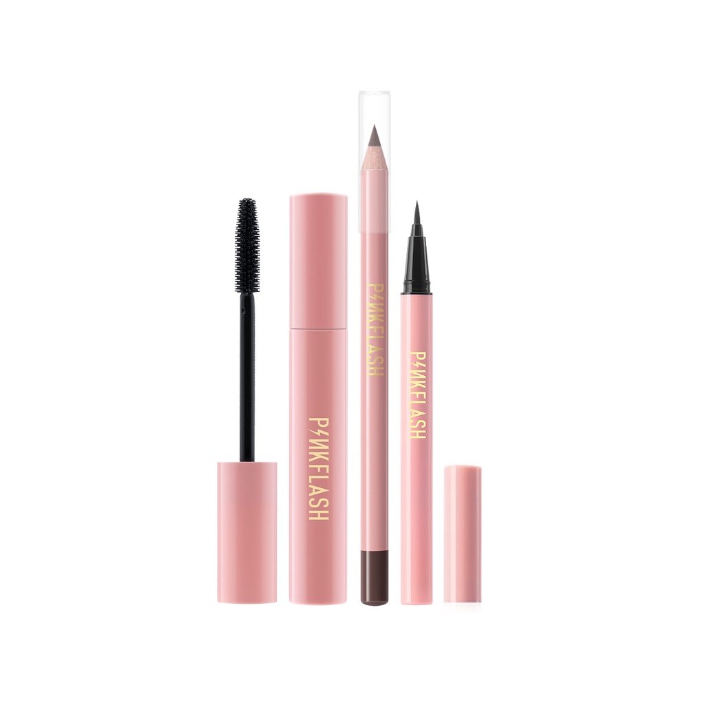 PINKFLASH Bộ trang điểm mắt Tặng kèm chì kẻ mắt chì kẻ mày Mascara dày và cong mi 30241pink