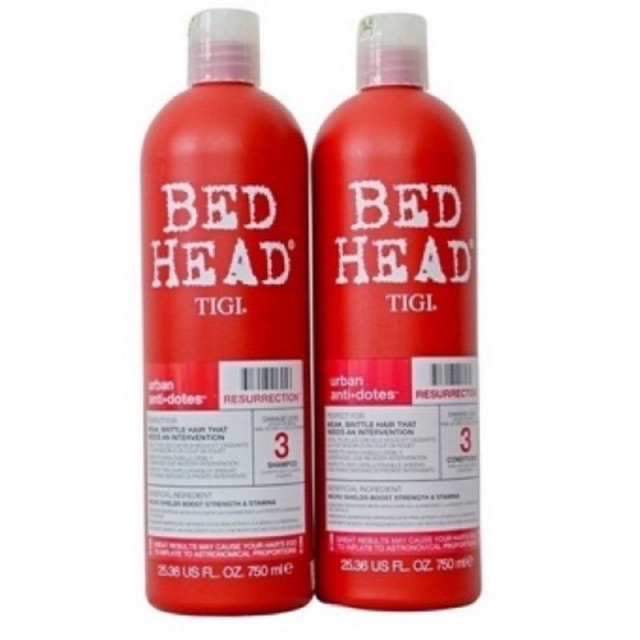 Cặp gội xã Tigi số 3 bed head giá sỉ 750ml