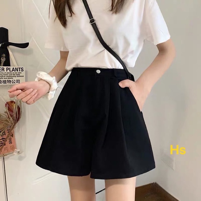 Quần sooc kaki dáng A