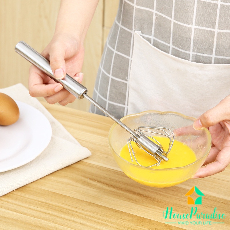 Dụng cụ đánh trứng bán tự động bằng thép không gỉ tiện lợi