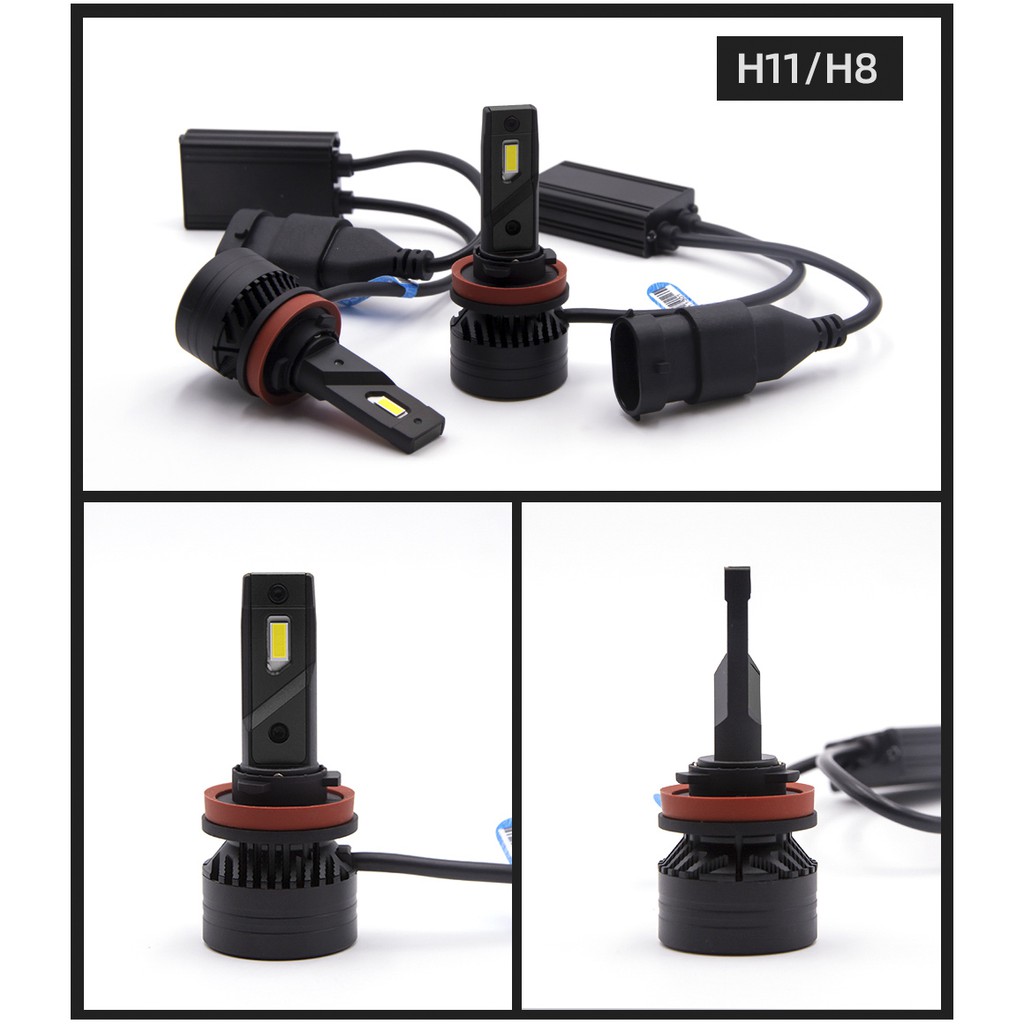 Set 2 đèn pha LED H4 9003 H7 H8 H9 H11 9005 9006 HB3/4 9012 HIR2 G-XP 90W 10000LM F3 cho xe ô tô