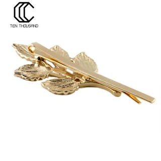 Kẹp tóc hình chiếc lá mạ vàng đáng yêu