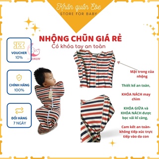 Nhộng Chũn Cho Bé NOONON FREESHIP Nhộng có Khoá Tay Giúp Bé Ngủ Ngon