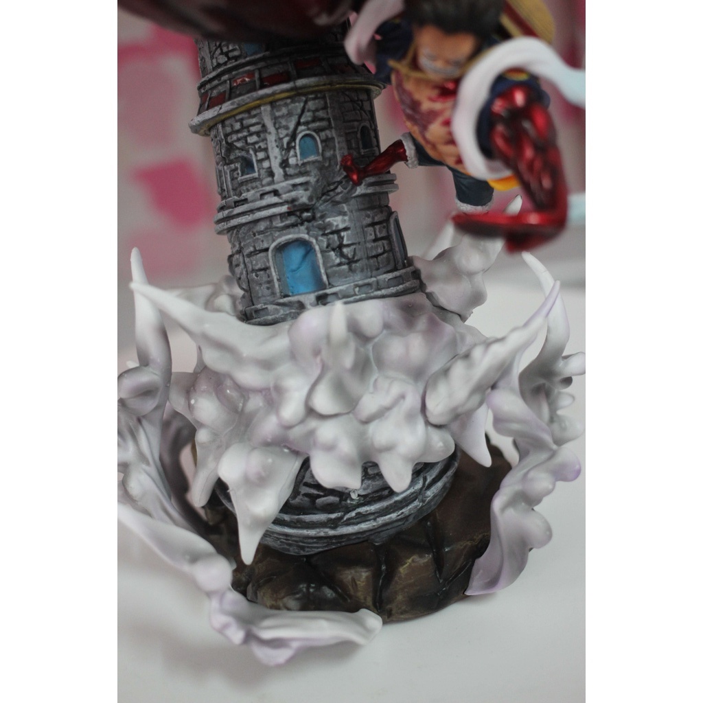 Mô hình Luffy Gear 4 đứng trên đỉnh tháp cao 28cm - Mô hình One Piece
