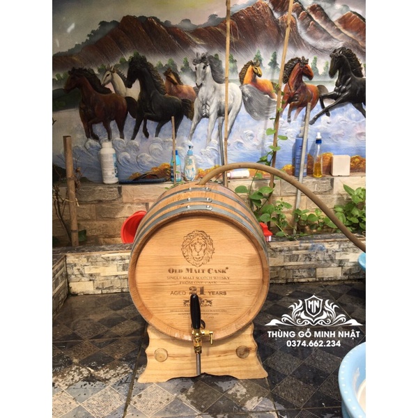 Thùng ngâm ủ rượu gỗ sồi 100 lit