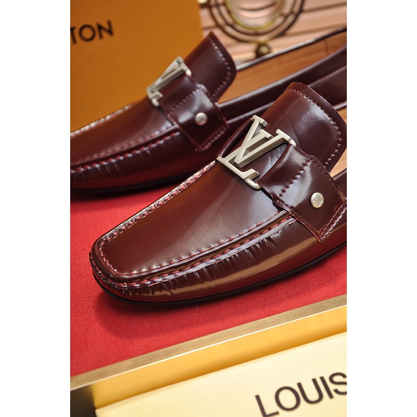 Giày lười nam da thật cao cấp Louis vuitton LV thiết kế sang trọng và trẻ trung