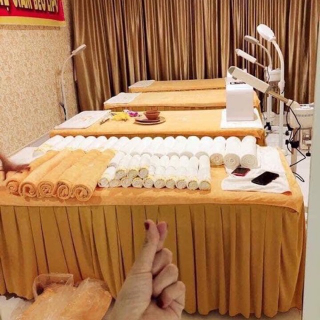 Ga/Drap (gra) trải gường spa, phun xăm...vải kate không nhăn