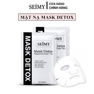 Mặt nạ dưỡng da cấp ẩm Seimy - Mask Detox Peppermint Green Tea , cấp ẩm,dưỡng trắng, giảm thâm mụn, phù hợp mọi loại da.