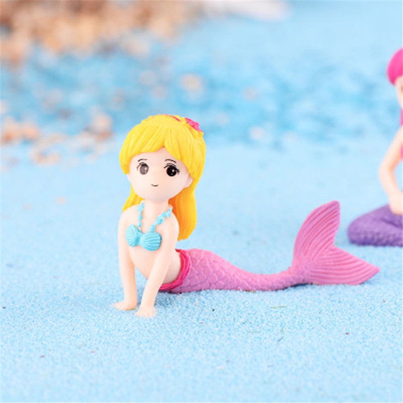 Mô hình nàng tiên cá dễ thương dùng trang trí bể cá sáng tạo