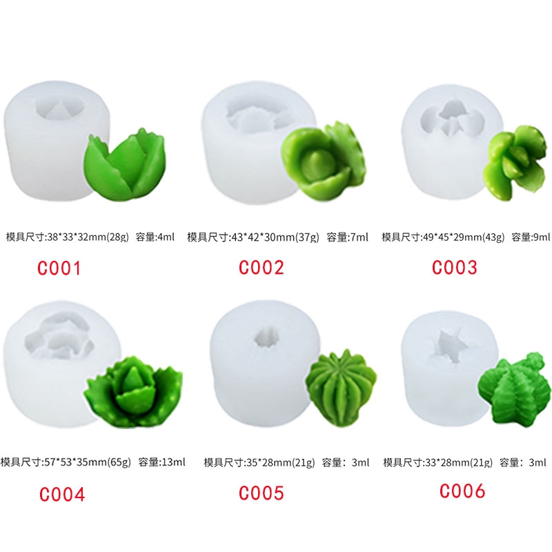 Khuôn Silicone Tạo Hình Làm Xà Phòng Hình Cây Xương Rồng Ba Chiều DIY