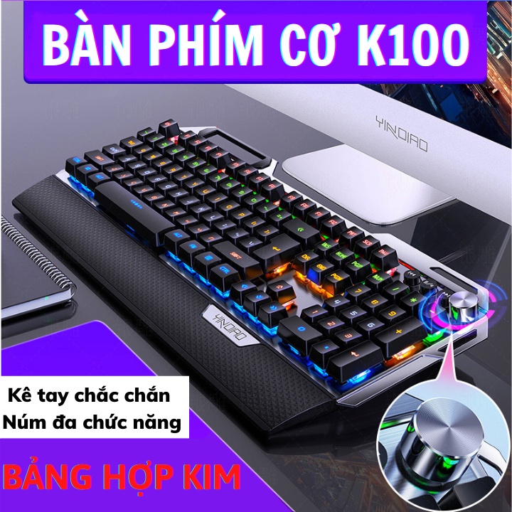 Bàn Phím Cơ Gaming K100 Full LED | Siêu Phẩm Cho Anh Em Game Thủ | Phiên Bản Mới Nhất [Bảo Hành 2 Năm]