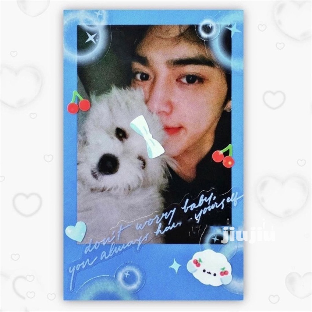 Miếng Dán Trong Suốt Nhỏ In Họa Tiết Thần Tượng Dùng Trang Trí Phông Nền Chụp Ảnh