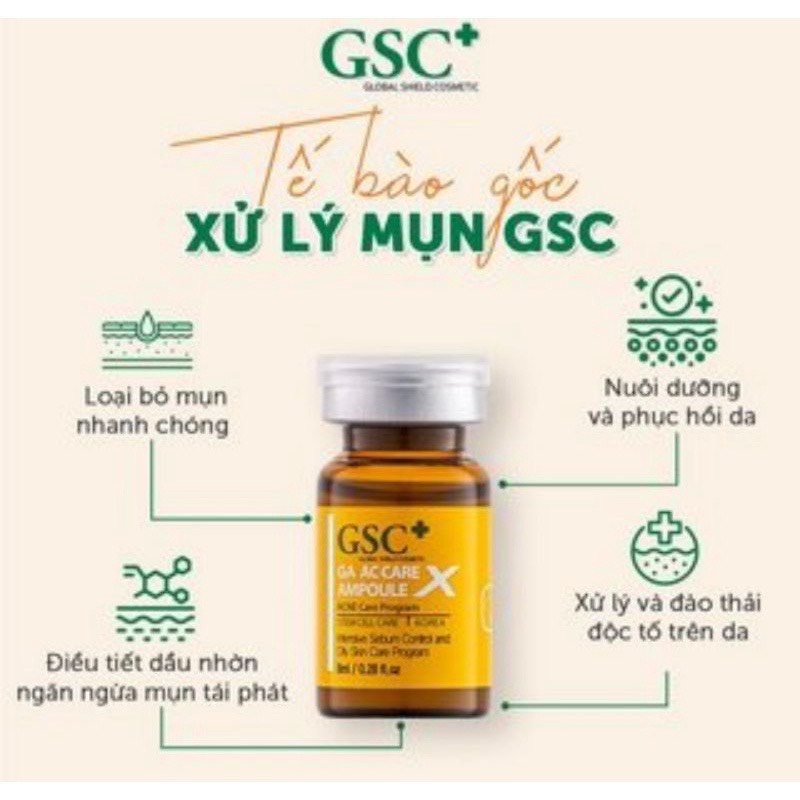 Tế Bào Gốc Cho Da Mụn GSC+ 8ml Serum Tinh Chất Sử Lý Mụn Hiệu Quả, Cam Kết Hàng Chính Hãng.