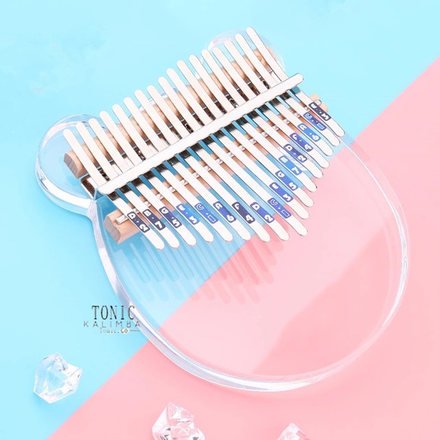 Đàn kalimba trong suốt 17 phím gấu pha lê TONIC-002