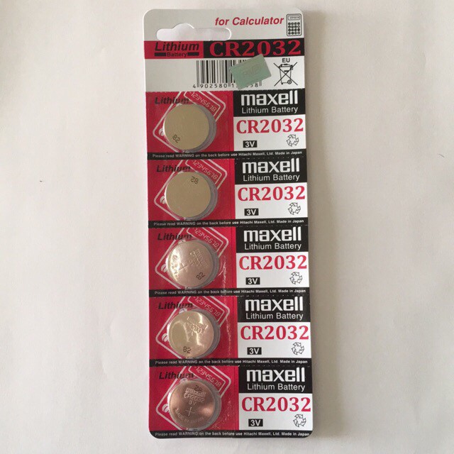 Pin CR2032 Maxell vỉ 5 viên Made in Japan