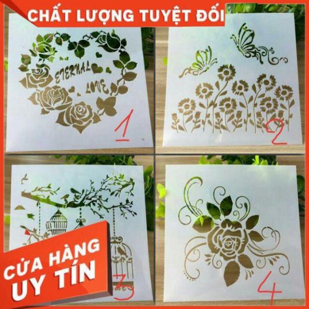 Khuôn vẽ mika dẻo 13*13cm (chọn mẫu)