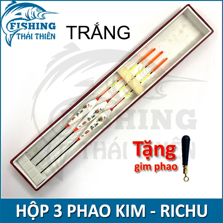 Combo 3 chiếc phao kim câu đơn, câu đài, phao kim Richu nhiều màu sắc