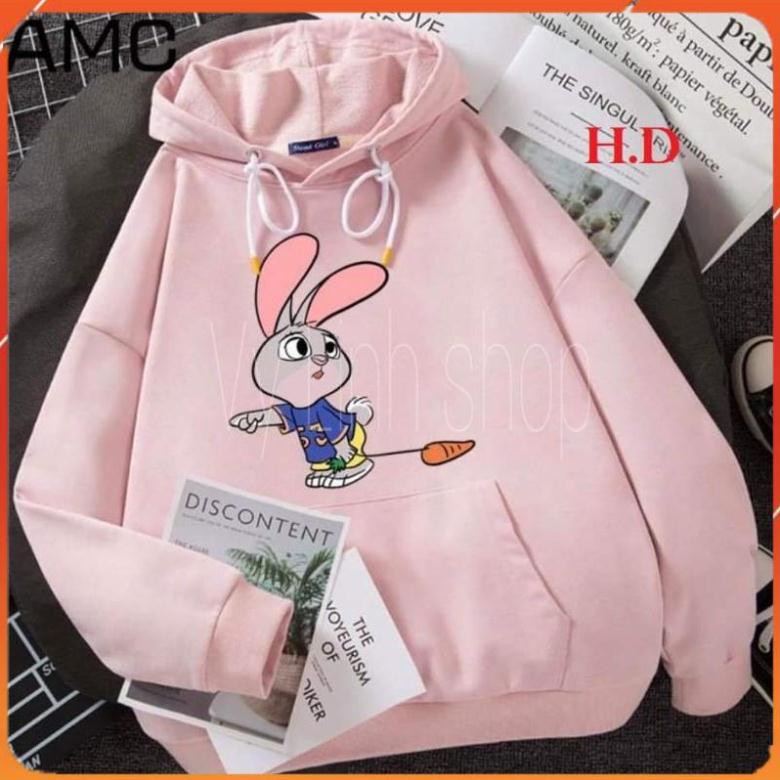 Áo hoodie nữ ♥FREESHIP♥áo nỉ bông thỏ màu  xanh | WebRaoVat - webraovat.net.vn