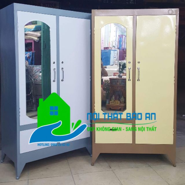 Tủ sắt quần áo 1.6m x 0.9m