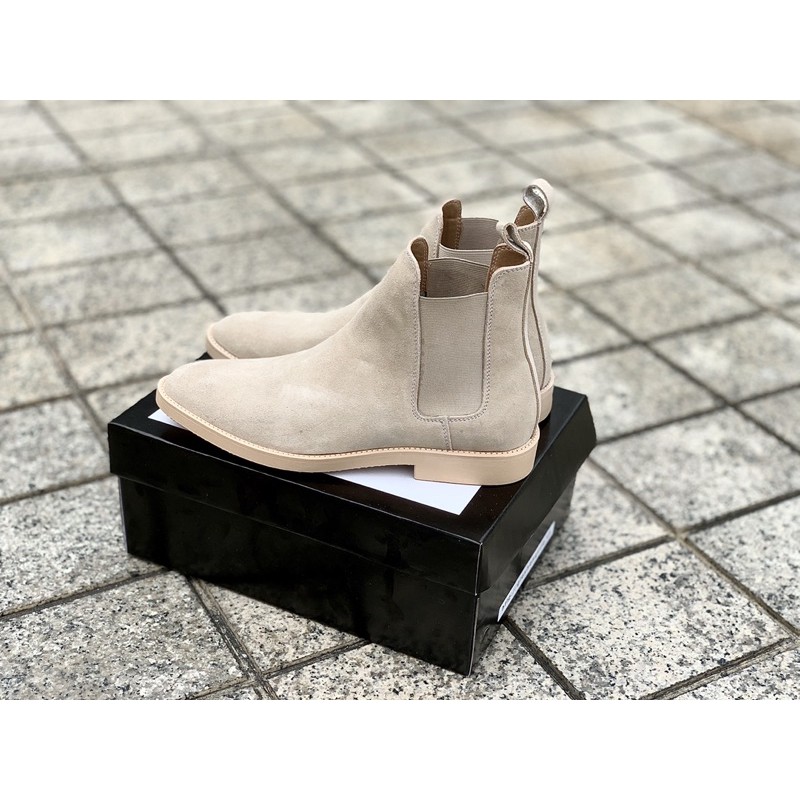 GIÀY NAM CAO CỔ CHELSEA BOOT DA LỘN MÀU TAN | BigBuy360 - bigbuy360.vn