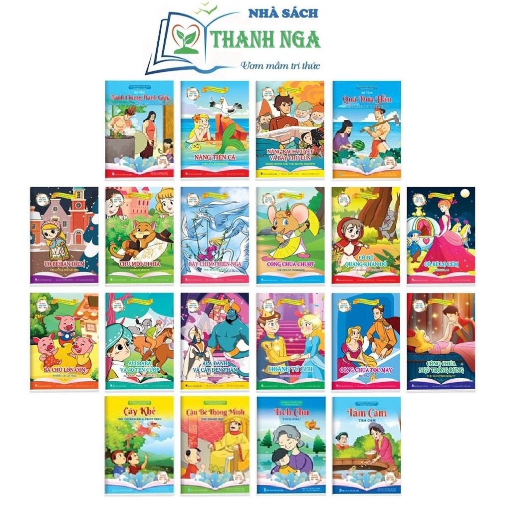 Sách - Truyện Cổ Tích Song Ngữ Bộ 20 Cuốn
