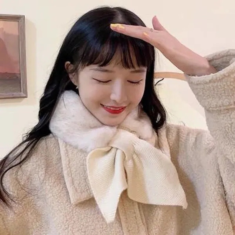 Khăn Choàng Lông Thỏ Màu Sắc Nhã Nhặn Dành Cho Nữ
