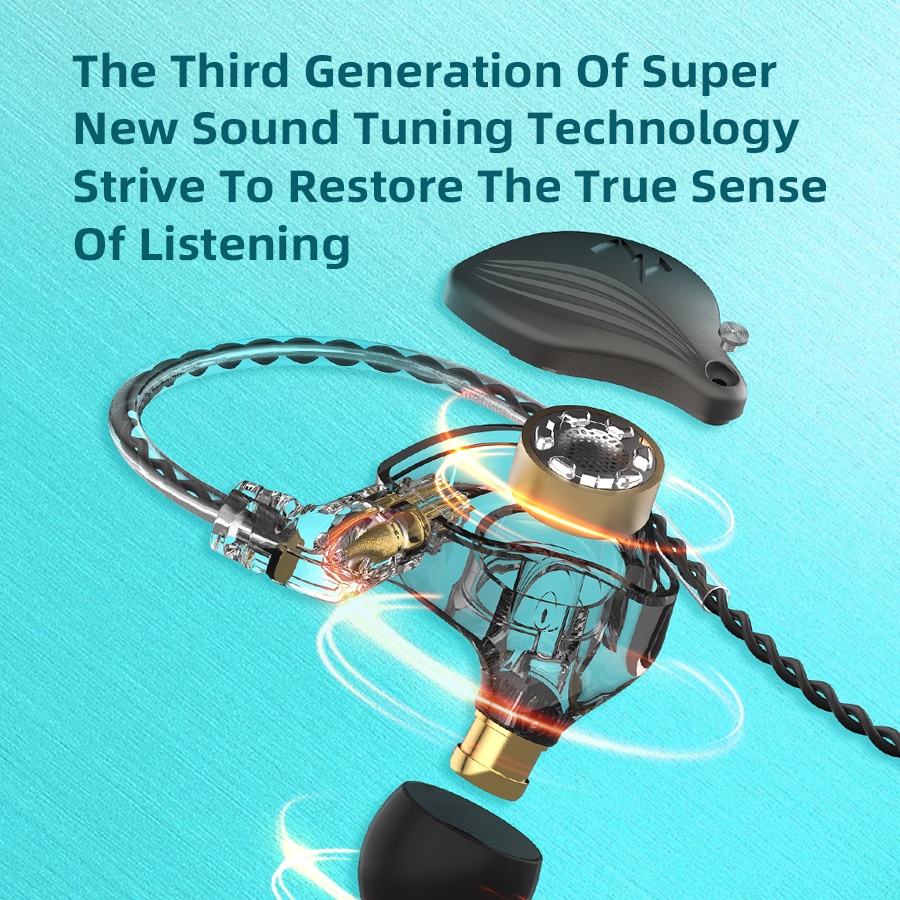 Tai Nghe Nhét Tai Qkz ZAX2 1DD HIFI Bass Chống Ồn Bằng Kim Loại Chất Lượng Cao