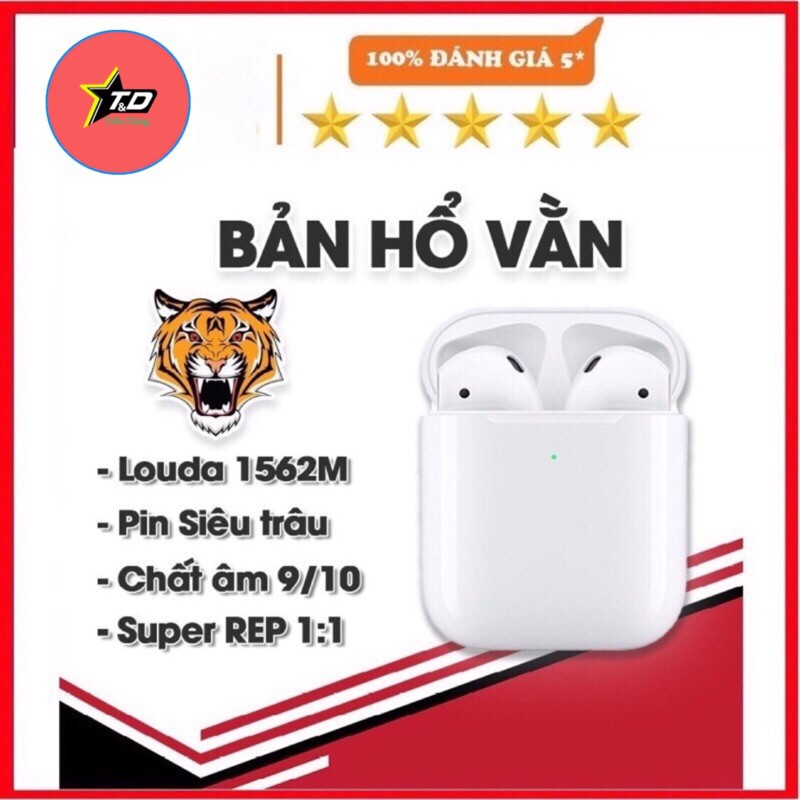 ⚡TAI NGHE Hổ Vằn⚡Tai Nghe Blutooth Cao Cấp - Chip Louda - Đổi Tên &amp; Định Vị Bảo Hành 3 Tháng