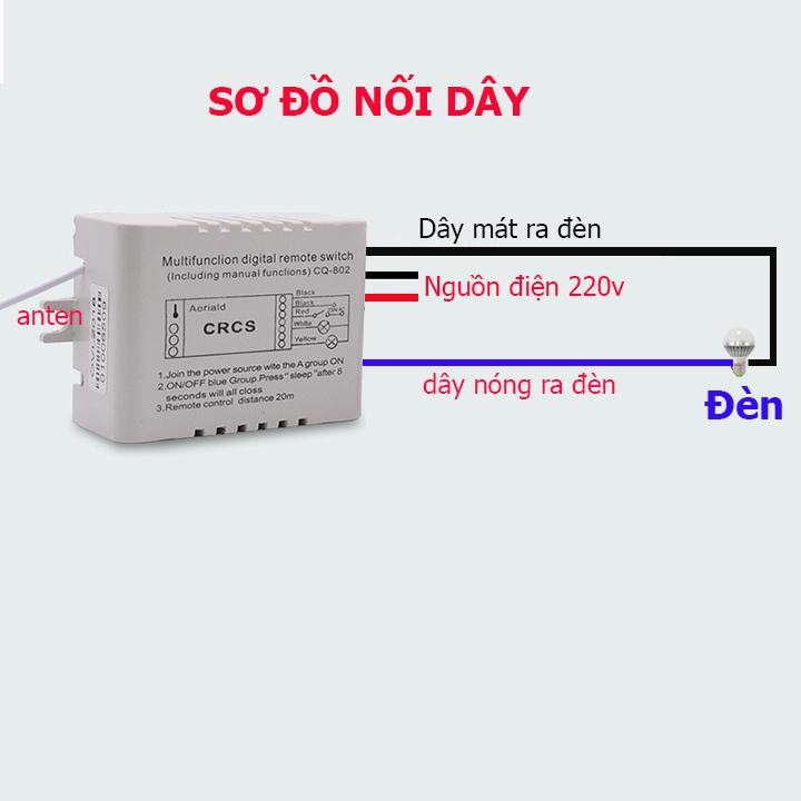 Bộ công tắc điều khiển từ xa 1 kênh 2 điều khiển