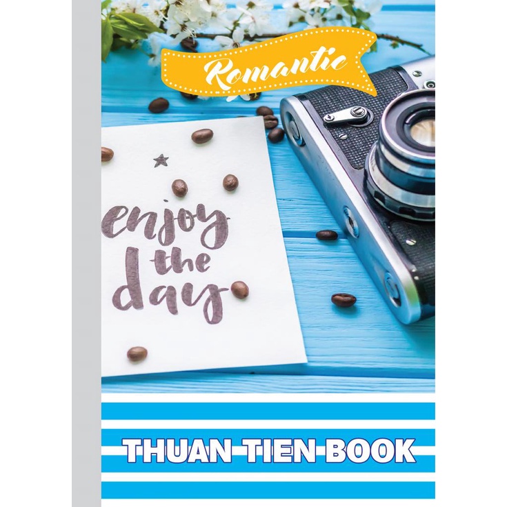 ( 1 Lốc ) Tập Sinh Viên Dán Gáy Romantic 200 Trang KT:175x250mm Độ Dày 60 Gsm ( Mỏng ) Tân Thuận Tiến Camshop
