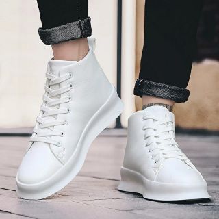 GIẦY SNEAKER NAM CỔ CAO TRẮNG