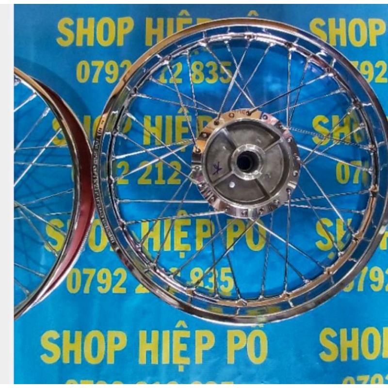 BÁNH CĂM EXCITER 135  NIỀNG SẮT UNIONVD ĐÙM MA CRÔM ĐÃ RÚT CĂM SẴN GẮN VỪA NHƯ ZIN KHÔNG CHẾ