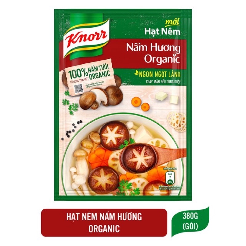 Hạt nêm chay nấm hương organic Knorr 380g