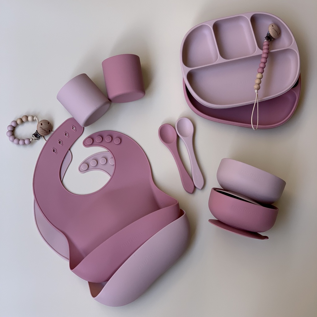 Murlene - Bát ăn dặm silicone cao cấp cho bé có đế hít chống lật