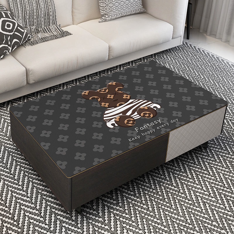 Khăn trải bàn hình chữ nhật bằng da chống thấm nước và chống bám dầu tiện dụng