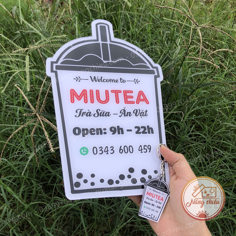 Bảng hiệu quán trà sữa_ bảng hiệu treo cửa hàng_ bảng hiệu decor quán cà phê