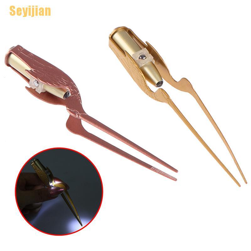 Nhíp Nhổ Lông Mũi / Tai / Đèn Pin LED Bằng Thép Không Gỉ