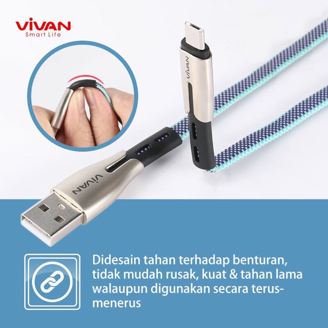 Dây Cáp Vivan Btk-M Android 2.4a 100m Micro Usb 1 Năm