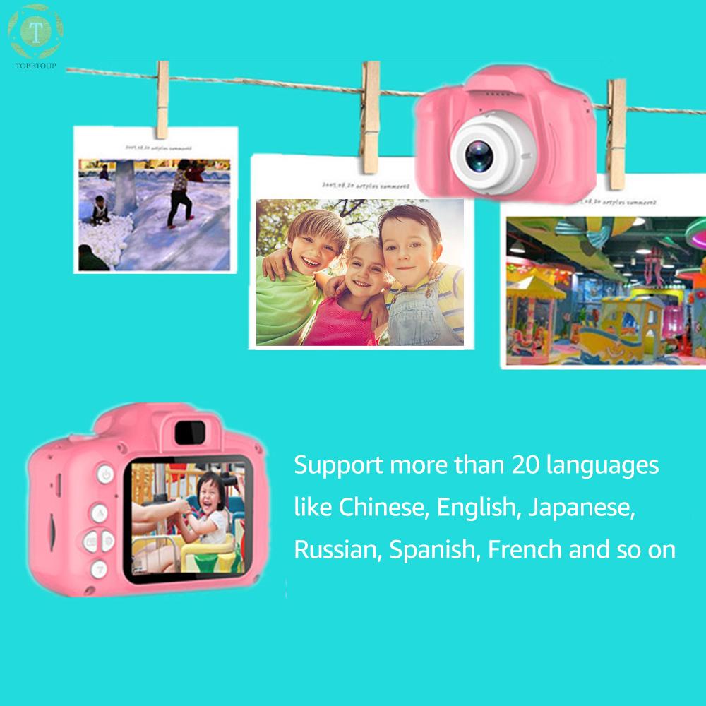Shipped within 12 hours】 13MP Kids Children Digital Camera 1080P Video Camcorder Educational Toy 2.0 Inches Display Screen for Girls and Boys Built-in Battery with Strap Charging Cable HD Resolution Green Video Camera [TO]