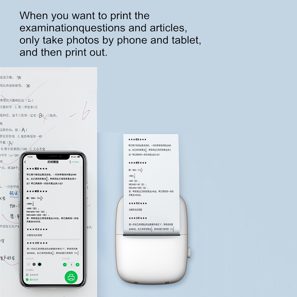 Máy In Ảnh Mini Cầm Tay 203dpi Hd Dễ Thương | BigBuy360 - bigbuy360.vn