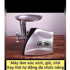 Máy làm xúc xích, giò, chả- Xay thịt tự động đa chức năng, có thể cắt thái rau củ quả- Dễ dàng tháo rời vệ sinh!