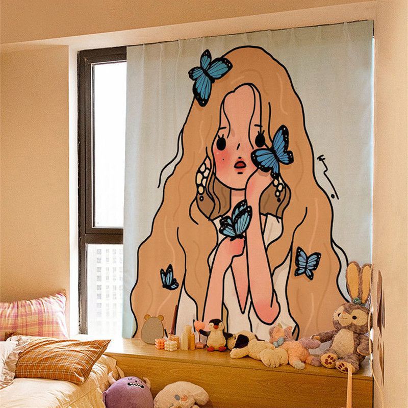 Mẫu rèm cửa dán tường dễ dàng vệ sinh trang trí phòng