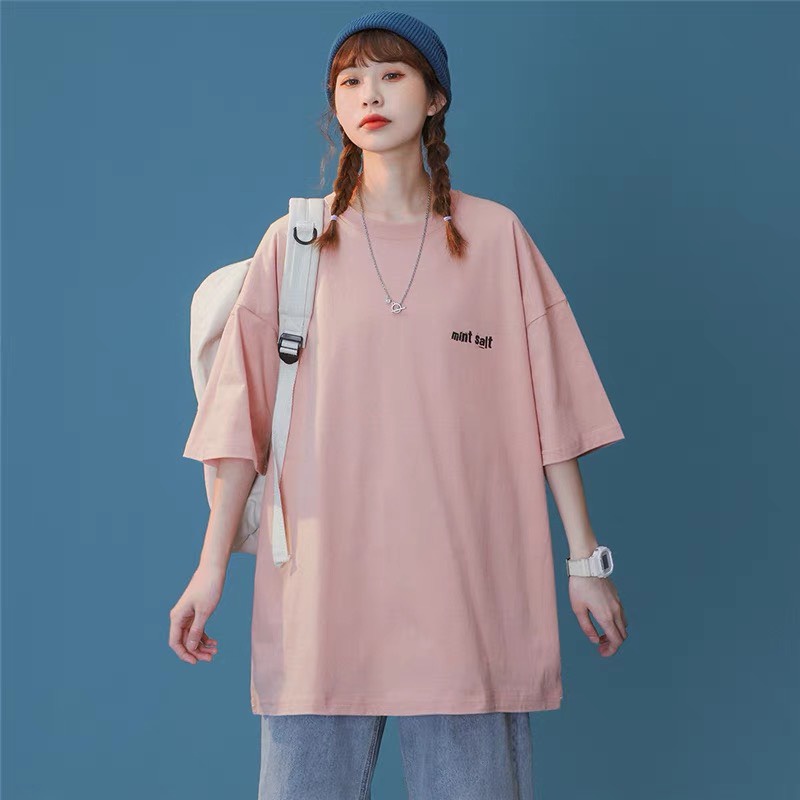 Áo thun unisex tay lỡ form rộng freesize chất liệu cotton cao cấp tôn dáng mềm mại AT02