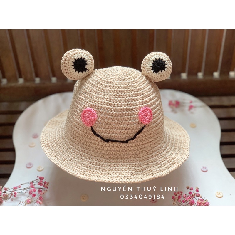 mũ ếch handmade