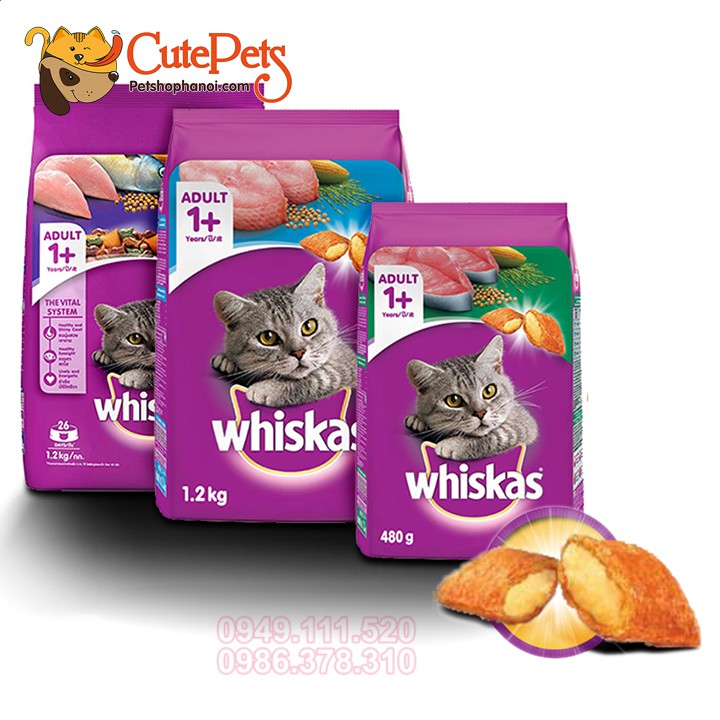 Thức ăn cho mèo Whiskas Adult 1.2kg - Phụ kiện thú cưng Hà Nội