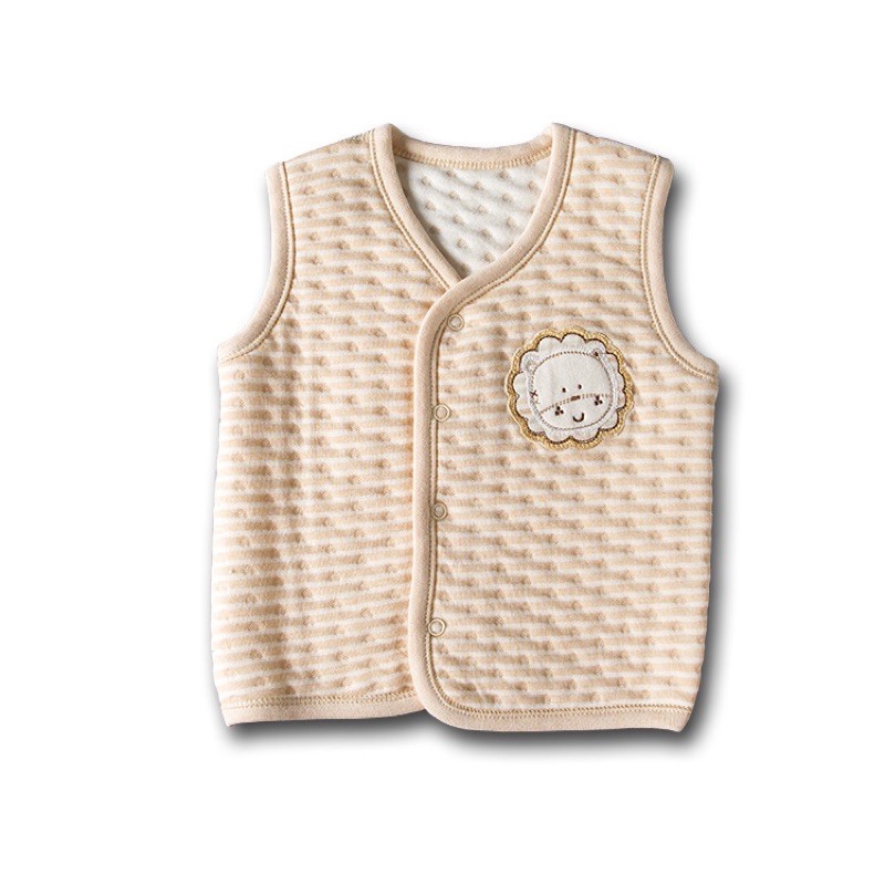 Áo khoác gile trần bông giữ ấm cho bé 0-3 tuổi 100% vải cotton cực kỳ mềm mại