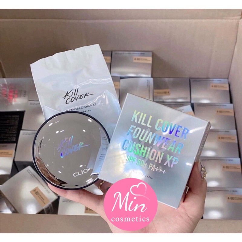 [100% AUTH] PHẤN NƯỚC CLIO KILL COVER FOUNWEAR XP/ ALL NEW/ GLOW/ NUDISM VELVETWEAR CUSHION XP SPF 50+PA+++